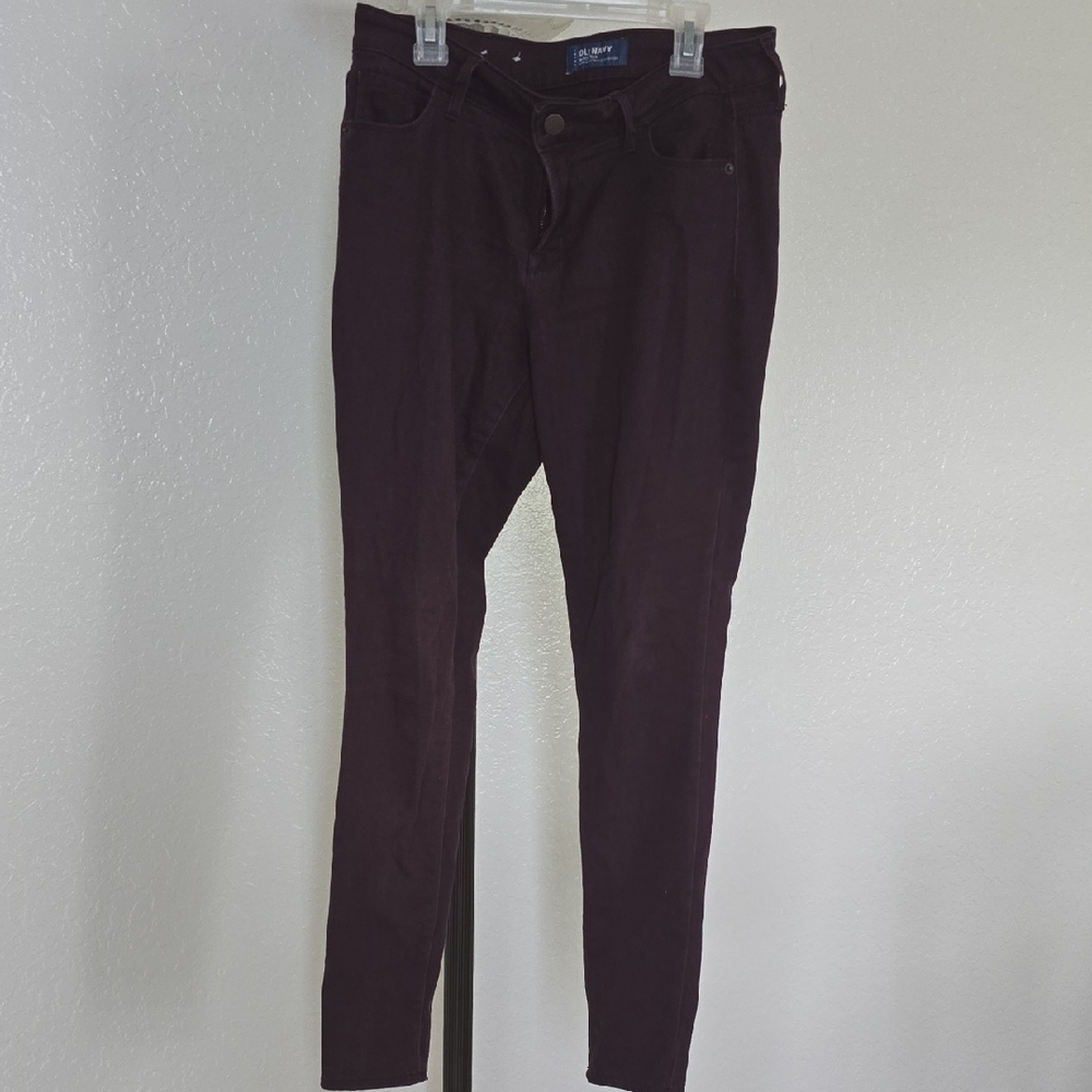 Old Navy Deep Purple Mid-Rise Jeans
